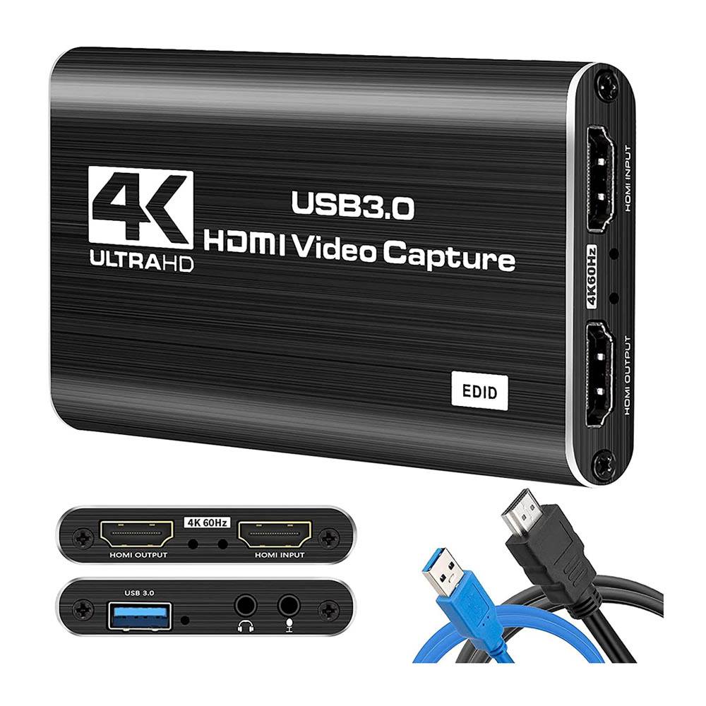 Video Capture Card 4K to USB 1080P Black | ShenzhiTech